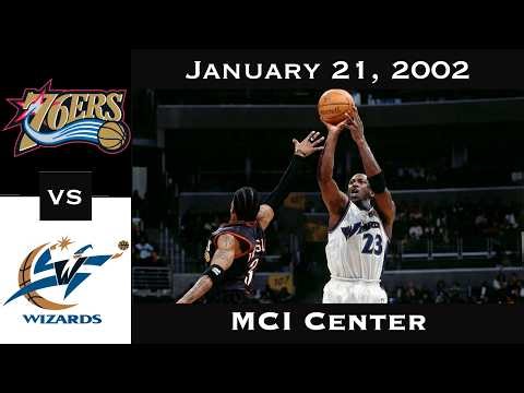 Full Game: The Answer vs The Icon | Wizards vs. 76ers (January 22, 2002)