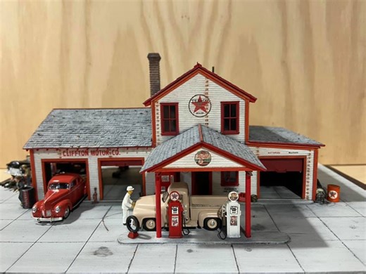 FineScaleMiniatures-FSM | Latest build. Micro-Scale Models #763-Texaco Service Station | Facebook