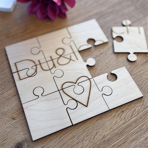 Personalized Puzzle SVG | Laser & CNC Digital File | Custom Wood Puzzle Template” | DXF, Svg, LBRN2, Pdf, Ai - Etsy