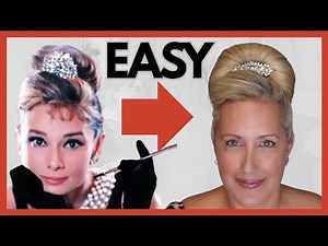 EASY Audrey Hepburn hairstyle - Breakfast at Tiffanys Halloween hair tutorial