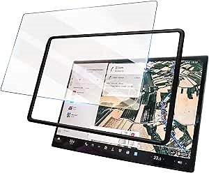 Model 3/Y Screen Protector for Tesla 2023,HD Tempered Glass Screen Protector for Tesla Model Y/3,9H Anti-Fingerprint Anti-Scratch,with Screen Frame Protector