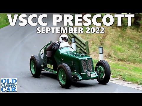 The VSCC Prescott hillclimb - the SIGHTS & SOUNDS of historic racing cars at speed (ERA, Bugatti +)