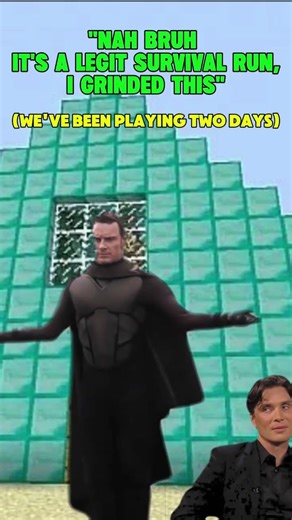 Minecraft Group "Survival Run" but bro is console command complacent #gaming #fyp #minecraft