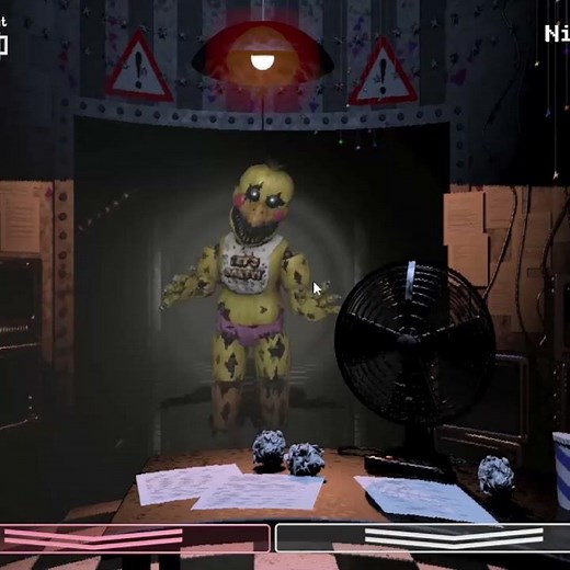 Nightmare Toy Chica in FNaF 2 v2 (FNaF Jumpscares)