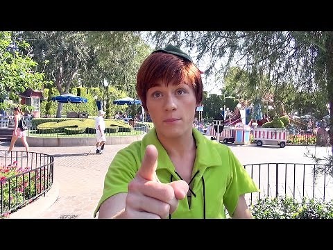 Peter Pan Fantasyland Meet and Greet at Disneyland, Points the Way to Tinker Bell