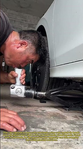 "Genius Hack! Mouth-Powered Car Jack Saves Time & Money | DIY Mechanic Tips"