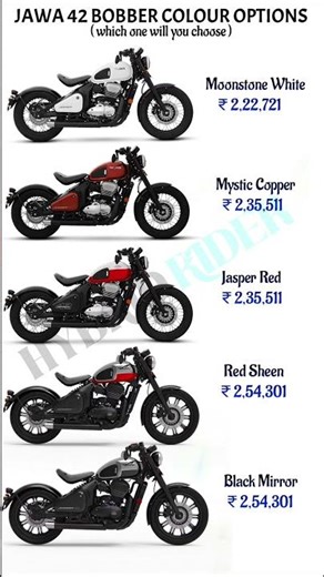 JAWA 42 BOBBER Price & colour options#hybridrider #jawa42bobber #jawa42fj #bobber