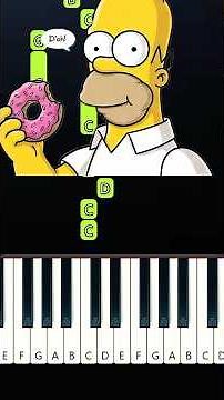 Homer Drops His Donut D'Oh! Meme (EASY Piano Tutorial)