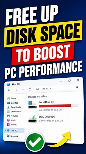 Free up disk space to boost PC performance