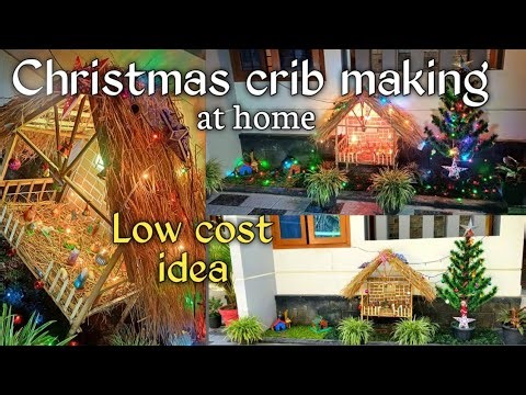 Christmas crib making at home🥳🌲🎅🏻 //Low cost idea //cribe making video //#cribe #xmas #christmas