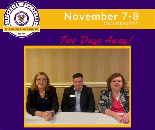 Hey Deltasigs! We are only TWO days from the Founders' Day Challenge. Join us in supporting our chapters and allowing collegiates to attend more educational programming. Visit dsp.org/fdc for more information today. | Delta Sigma Pi | Facebook