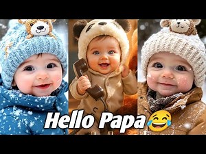 Cutest Baby Saying “Hello Papa” 😂 | Talking, Giggles & Laughing Moments 2025