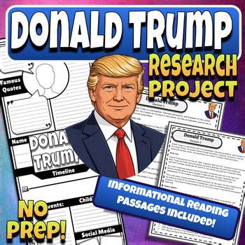 Donald Trump Presidents’ Day Poster Project & Reading Comprehension Poster