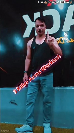 Arms that POP in just 60 seconds! 💪 Save this & try it!🔥 #ArmWorkout #petergainx #shortsfeed