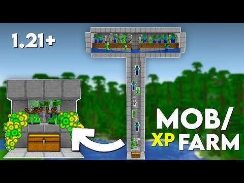 Easy Mob XP Farm Minecraft Java & Bedrock 1.21+ | Fast & Simple AFK XP!