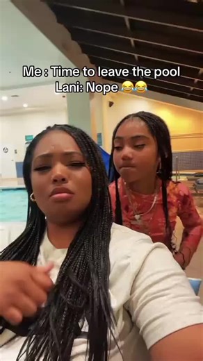 Let's go now 😂😂!Lani will stay in the pool until she wrinkles #fyb #sweagprinsses #famoustiktoker #lanilove #foryourpage #khalani simon