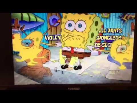 SpongeBob SquarePants Nautical Nonsense And Sponge Buddies DVD Menu Walkthrough