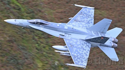 53K views · 1.2K reactions | Spectacular passes from a pair RCAF F-18s in the Mach Loop Wales | Elwyn R Aviation Movies | Facebook