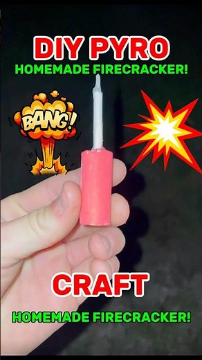 HOMEMADE FIRECRACKER! Made from ingredients that can be found at home #experiment #diy #firecracker