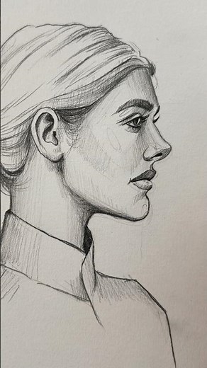 How to draw side face easy trick 🙈❤️ #pencildesign #artwork #drawing