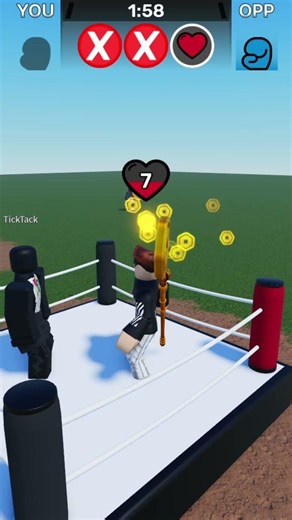 POV. You're Playing Roblox Shadow Boxing Battles than Randomly you get beat by a... Tictac Guy Skin😶