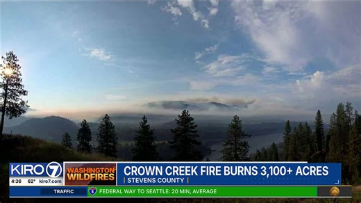 VIDEO: Crown Creek and Bear Gulch wildfires continue to burn