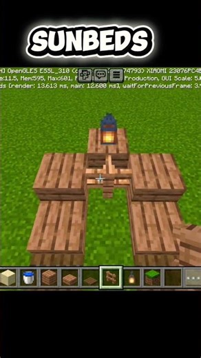 Minecraft Sun Bed 🛏️ Easy Build Tutorial #minecraft #buildideas #shorts