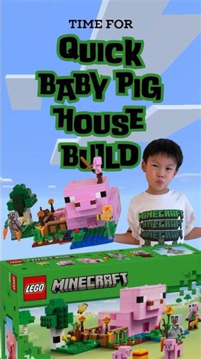 Check out the LEGO Baby Pig House from MINECRAFT
