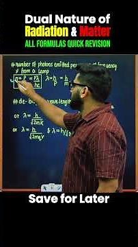 Dual Nature and Radiation in 70 seconds | All Formulas one shot class 12 Physics