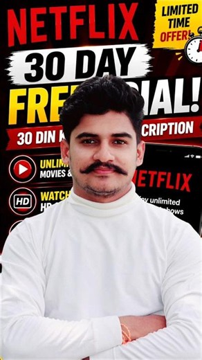 🔥 Netflix 30-Day Free Trial Offer 😍 #shorts