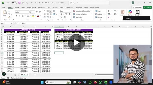 Solution to Fifteenth (16th) Challenge with Excel 365 Dynamic Array Formulas   In this video, I solved a practical Excel challenge using Excel 365 Dynamic Array formulas. From a dataset containing… | Md. Shah Alam, Microsoft Certified Trainer