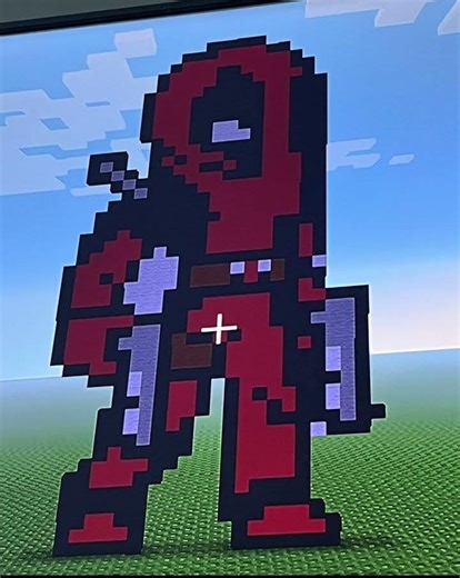 Master Chief & Deadpool Minecraft Pixel Art