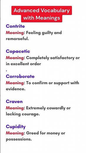 Master English Vocabulary | 100+ Words with Meanings, Examples & Usage Improve Your Language Skills