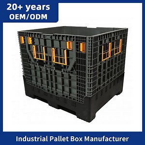[Hot Item] High-Quality Wholesale Storage Bins Collapsible and Returnable Bins Refurbished Bulk Containers Plastic Collapsible Containers Collapsible