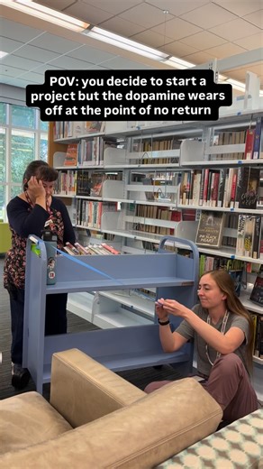 We’re making room for more books! Drop a 💙 to show some love for our hardworking shelvers! #library #librarybooks #booksbooksbooks #bookish #fiction #nonfiction #librarycard #publiclibrary #librarylove #libraryhumor #lol #fyp #read #reader #librariesofinstagram #bookshelf #booklife #librarytime | Springville Library