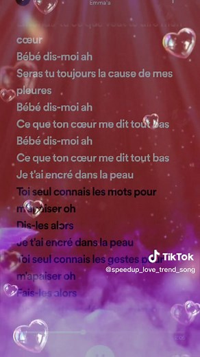 SPEEDUP LYRICS TREND sur TikTok