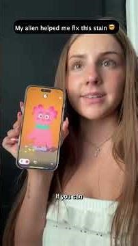 My Alien Helped Me Fix a Chocolate Stain 🤯👽 @TolanWorld