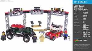乐高赛车 Mini Cooper 1967 + 2018 rally （75894）预览
