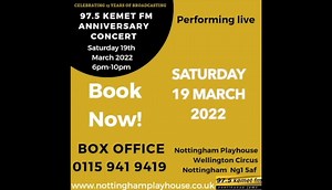 97.5 KEMET FM 15th Anniversary // SAT 19th MARCH // BONEY M // SANDRA CROSS // ROSE WINDROSS // MELONYX // 2 TONE & JAH DIGGA // Nottingham Playhouse // https://nottinghamplayhouse.co.uk/events/kemet-fm/#book | 97.5 Kemet FM | Facebook