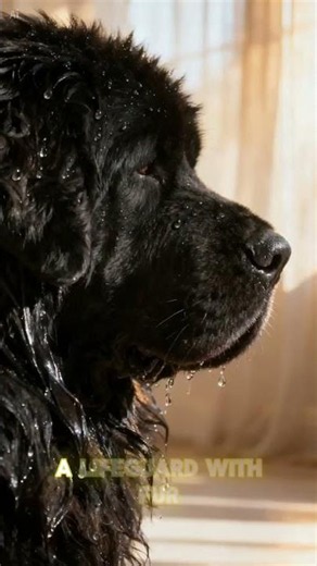 Would you trust this 150lb dog to save you? #newfoundland #dogfacts #lifeguarddog