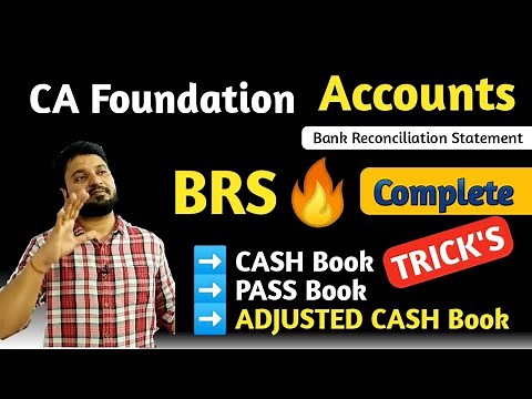 CA Foundation Accounts BRS l Bank Reconciliation Statement Trick
