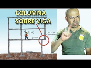 ¿Se puede construir una columna apoyada en una viga?