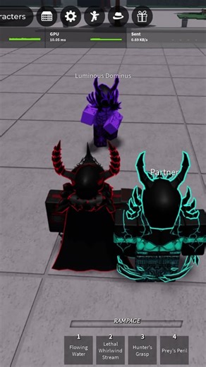 Crimson and aquamarine fuse to make purple dominus.