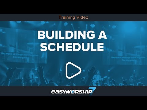 Building A Schedule