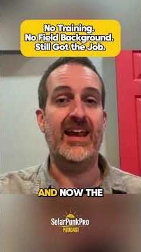 No training, no field background, still got the job.