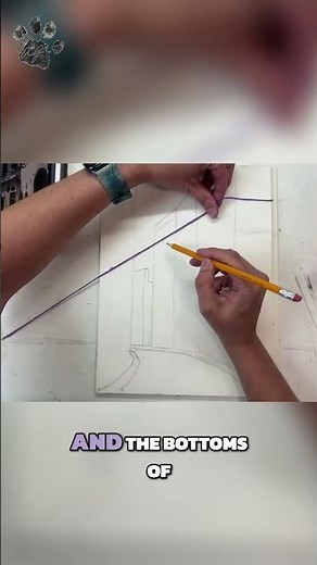 String Method: EASILY Draw Perfect Perspective Lines #shorts