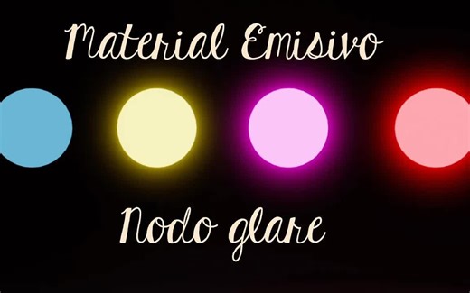 iBlender中文版插件Glare 教程Blender。循环中的发射材料。眩光节点。Blender