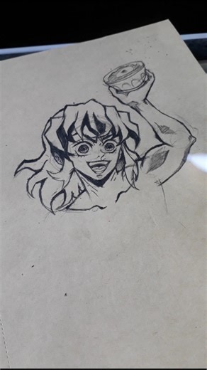 Eazy way to draw💫inosuke💙#tutorial