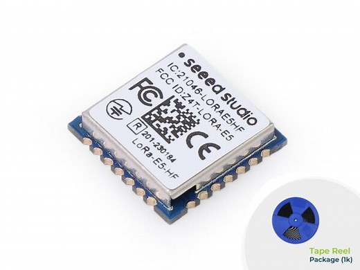 Wio-E5 Wireless Module (Tape Reel) - STM32WLE5JC, ARM Cortex-M4 and SX126x embedded, supports LoRaWAN on EU868 & US915
