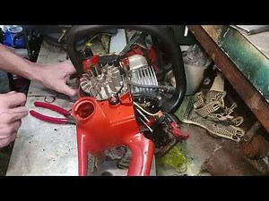 How to put new gas line on a Craftsman 40cc chainsaw